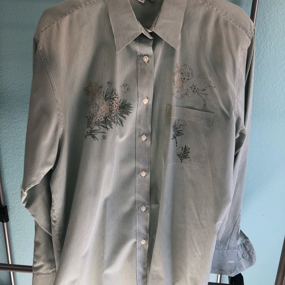 Longsleeved button-down cotton western shirt